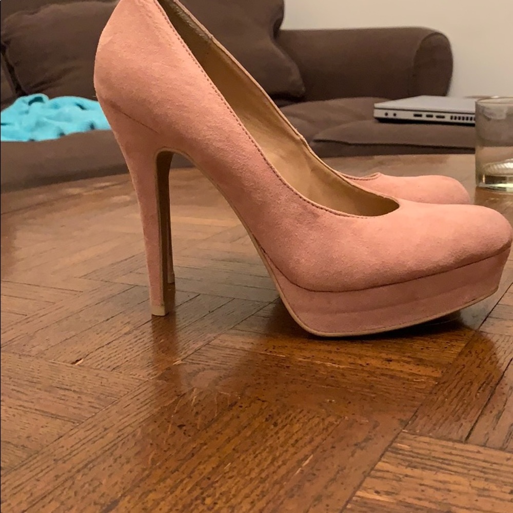 Pink Suede Pumps - Picture 2 of 3